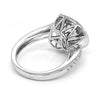 4.56CT DIAMOND & AAA PARAIBA TOURMALINE 18KT WHITE GOLD 3D HALO ENGAGEMENT RING