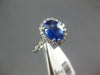 WIDE 2.57CT DIAMOND & AAA SAPPHIRE 14KT WHITE GOLD OVAL & ROUND ENGAGEMENT RING