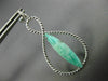 LARGE 9.58CT DIAMOND & GREEN AMETHYST 14KT WHITE GOLD INFINITY HANGING EARRINGS