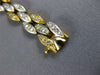 ANTIQUE WIDE 3.0CT DIAMOND 18KT 2 TONE GOLD MARQUISE PAVE TENNIS BRACELET #1491