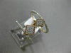 ESTATE WIDE .32CT DIAMOND 14K ROSE GOLD 3D DOUBLE ROW GRADUATING SQUARE FUN RING