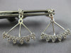 ESTATE .94CT DIAMOND 18KT WHITE GOLD CLASSIC CROWN JACKET HANGING EARRING SET