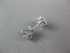 .53CT DIAMOND & AAA SAPPHIRE 18KT WHITE GOLD 4 LEAF CLOVER FLOWER STUD EARRINGS