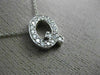 .36CT ROUND DIAMOND 14KT WHITE GOLD CLASSIC "Q" INITIAL FLOATING PENDANT #18300