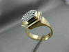 ESTATE LARGE .50CT DIAMOND 14KT WHITE & YELLOW GOLD PAVE HEXAGON RING #22005