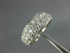 ESTATE WIDE 3.50CT DIAMOND 14KT WHITE GOLD PAVE ETERNITY ANNIVERSARY RING #1351
