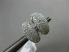 ESTATE WIDE .83CT DIAMOND 18KT WHITE GOLD 3D CLASSIC PAVE LEAF CLIP ON EARRINGS