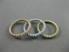 ESTATE LARGE 3.90CT DIAMOND 14K WHITE YELLOW & ROSE GOLD ETERNITY STACKABLE RING