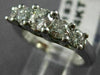 ESTATE .78CT ROUND DIAMOND 14KT WHITE GOLD 5 STONE LUCIDA ENGAGEMENT RING #18301