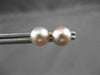 ESTATE AAA PINK SOUTH SEA PEARL 14K YELLOW GOLD CLASSIC ROUND SOLITAIRE EARRINGS