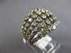 LARGE 2.27CT DIAMOND 14KT WHITE GOLD 3D MULTI ROW SHARED PRONG ANNIVERSARY RING