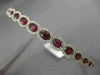 ESTATE 1.96CT DIAMOND & AAA RUBY 18K WHITE GOLD 3D SEMI ETERNITY BANGLE BRACELET