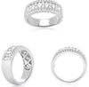 .94CT DIAMOND 14KT WHITE GOLD 3D ROUND & MARQUISE WEDDING BAND ANNIVERSARY RING