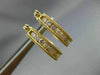 ESTATE .50CT DIAMOND 14KT YELLOW GOLD 3D HOOP CHANNEL HUGGIE EARRINGS #20942