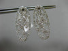 ESTATE LARGE .78CT DIAMOND 14KT WHITE GOLD ELONGATED OVAL WAVE CLIP ON EARRINGS