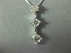 ESTATE .75CT DIAMOND 14KT WHITE GOLD 3 STONE PAST PRESENT FUTURE JOURNEY PENDANT