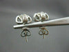 ESTATE 1.10CT DIAMOND 18KT WHITE GOLD SOLITAIRE FLOATING FLOWER EARRINGS #2409