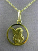 ESTATE 14KT YELLOW GOLD CIRCULAR 3D HANDCRAFTED ANGEL PENDANT & CHAIN #25016