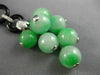 ANTIQUE LARGE .36CT DIAMOND AAA ONYX & JADE 18KT WHITE GOLD 3D LARIAT NECKLACE