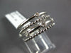 ESTATE WIDE .11CT DIAMOND 14KT WHITE GOLD MULTI ROW BEZEL BEADED ETOILE FUN RING