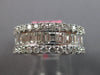 LARGE 3.64CT DIAMOND 18K WHITE GOLD 3D ROUND & BAGUETTE WEDDING ANNIVERSARY RING