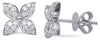 .50CT DIAMOND 14KT WHITE GOLD 4 LEAF CLOVER FLOWER PAVE SCREWBACK STUD EARRINGS
