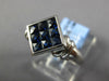 .62CT AAA SAPPHIRE 18K WHITE GOLD 3D CLASSIC PRINCESS INVISIBLE SQUARE LOVE RING