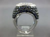 26.03CT DIAMOND & AAA BLUE TOPAZ & SAPPHIRE 18KT WHITE GOLD PEAR SHAPE FUN RING