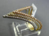 EXTRA LARGE .60CT DIAMOND 18K WHITE YELLOW & ROSE GOLD 3D THREE ROW V SHAPE RING