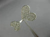 ESTATE WIDE .35CT DIAMOND 14KT WHITE GOLD 3D DOUBLE HEART MICRO PAVE LOVE RING