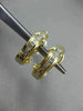 ESTATE .30CT DIAMOND BAGUETTE 14KT YELLOW GOLD 3D WAVE CLIP ON EARRINGS
