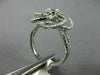 ESTATE LARGE 1.35CT DIAMOND 14KT WHITE GOLD 3D FLOWER CLUSTER INVISIBLE FUN RING