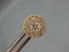 ESTATE .51CT DIAMOND 18KT YELLOW GOLD CLUSTER INVISIBLE HALO EARRING JACKET SET