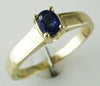 .45CT AAA SAPPHIRE 14KT YELLOW GOLD 3D OVAL SOLITAIRE FRIENDSHIP PROMISE RING