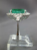EXTRA LARGE 6.73CT DIAMOND & AAA EMERALD 14KT WHITE GOLD ENGAGEMENT RING #27282