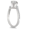 ESTATE 1.01CT DIAMOND 14KT WHITE GOLD 3D SOLITAIRE CRISS CROSS ENGAGEMENT RING