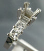 WIDE 1.0CT DIAMOND 14KT WHITE GOLD 3D PRINCESS SEMI MOUNT ENGAGEMENT RING #22408