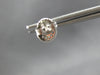 ESTATE .21CT DIAMOND 14KT WHITE GOLD ROUND & BAGUETTE CIRCULAR FUN STUD EARRINGS