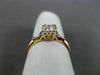 ANTIQUE .57CT DIAMOND 14KT TWO TONE GOLD FILIGREE FISHTAIL ENGAGEMENT RING #9122