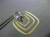 ESTATE 4.16CT DIAMOND & AAA AMETHYST 14K YELLOW GOLD 3D SQUARE HANGING EARRINGS