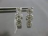 .75CT DIAMOND 14KT WHITE GOLD FLOWER PAST PRESENT FUTURE LEVERBACK HOOP EARRINGS