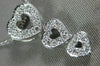 ESTATE 1.15CT DIAMOND 14KT WHITE GOLD 3D CLASSIC HEART JOURNEY PENDANT #18355