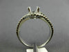 WIDE .50CT DIAMOND 14KT WHITE GOLD ROUND HALO SEMI MOUNT ENGAGEMENT RING #22023