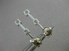 ESTATE .88CTW DIAMOND 14K WHITE GOLD HANGING PAST PRESENT FUTURE EARRINGS #14438