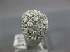 ESTATE LARGE .90CT DIAMOND 18KT WHITE GOLD OPEN FILIGREE ETOILE CRISS CROSS RING