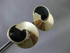 ESTATE LARGE 14KT YELLOW GOLD SWIRL AAA BLACK ONYX CLIP ON EARRINGS #22548