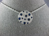 LARGE .94CT DIAMOND & AAA SAPPHIRE 18KT WHITE GOLD CIRCULAR PAVE ETOILE PENDANT