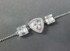 .45CT DIAMOND 18K WHITE GOLD 3D SQUARE INVISIBLE TRIANGULAR BY THE YARD BRACELET