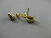 ANTIQUE 14KT YELLOW GOLD 3D HANDCRAFTED LADY CAMEO OVAL STUD EARRINGS #25295