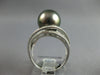 LARGE .50CT DIAMOND & AAA TAHITIAN PEARL 14KT WHITE GOLD CRISS CROSS SWIRL RING